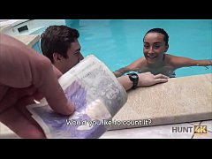  - HUNT4K. Sex adventures in private swimming pool