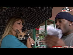  - Blonde Mature with big natural boobs gets the BBC during interracial sex