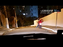  - Cristina Almeida Engolindo Porra de Estranhos na Praça nesse Dogging 10 - Especial Bukkake. Sobrou até para o motoboy que seguiu para me dar leitinho