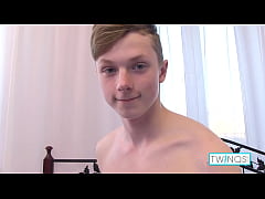  - Naked Blonde Boy Toy Angel Strokes His Stiff Dick After Waking Up!