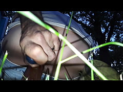  - Fucking sexy ass in backyard with 2 toys