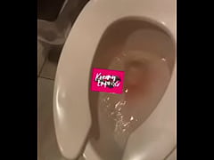  - KreamyEmpress pissing in public bathroom