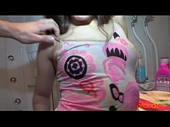  - 18videoz - Bathroom fuck makes my gf Stacy Snake cum