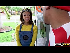  - BANGBROS - Teen Evelyn Stone Gets A Halloween Treat From Bruno
