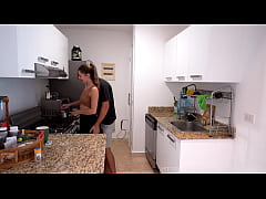  - Came inside Step-Sister Pussy and Covered her Face with Cum on the Kitchen