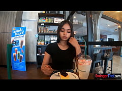  - Cute amateur Thai teen sex in the hotel after Starbucks
