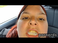  - Whore Scarlett Swallows many men's cum in public car play