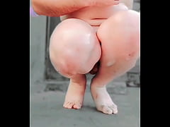  - Nylon Shemale Mini Jeans Dress Sexy Legs Lady Boy Big Butt Big Ass Sissy Crossdresser