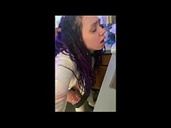  - Masked man bends over latina spanish dreadhead and breeds her in kitchen doggystyle