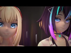  - Hentai Vtuber Cosmic Faith flexing her ass &  riding dildo w/ ending inside pussy (3D / VRCHAT / MMD)