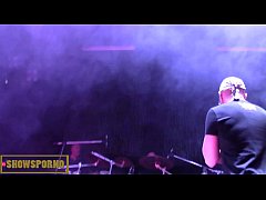  - Hot blonde strip on a rock concert