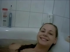 - girl masturbating with toothbrush