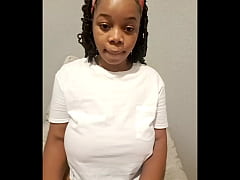  - Sub-Slave Plump African Teen With Bimbo Blow Job Lips & Huge Plump Drooping Natural Boobs: Ordered To Masturbate & Count Down To Her 1st Ever Anal Penetration In A Foreign Language