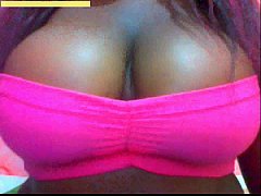  - Ebony show BIg tits and big pussy in Webcam