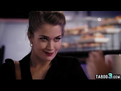  - Lesbian detective Evelyn Claire gathering evidence in a shaved pussy