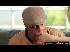  - Slutty Blonde Teen Makes Her Stepgrandpa Feel Like a Man Again