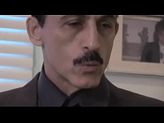 - Tall dude in black suit fucks doggy style young brunette in his bedroom