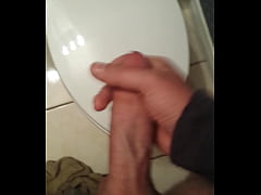  - Bathroom quickie. Big load.
