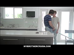  - BrotherCrush - Blonde Twink StepBrother And Older StepBrother Fuck In Kitchen