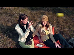  - FEMINGE 4K - Brunette Lesbians Are Having Sex Outdoors