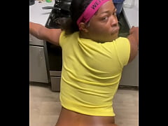  - Big booty fem tranny take dildo