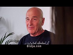  - gorgeous 18 year old fucking and sucking a bald old man