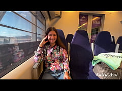  - Blowjob on the train for a stranger in Public