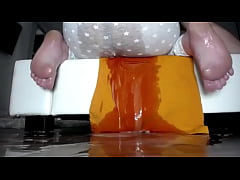  - She make Dirty all the floor with big cum