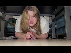  - Cum on the cute paintress big ass