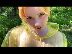  - b. in pvc raincoat sucks an swallow dick
