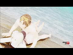  - Genshin Impact Hentai - Lumine is fucked in the beach - Asian Japanese Anime Manga Porn