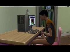  - step Mom Caught Hear Son Watching Porn And Masturbate Then It Helps Him For The First Time To Make Make Sex