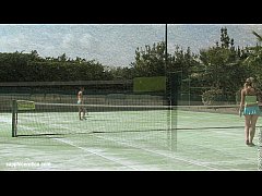  - Lesbians Aneta and Debby have hot sex on the tennis court by Sapphic Erotica