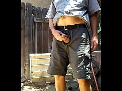  - Me outside getting hard