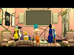  - Dragon Ball Porn Epi 18 Hentai Intercambio de Esposas Videl y Nro 18 Folladas como perras Maduras infieles Calientes NTR