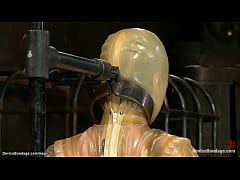  - Lesbian in full latex suit tormented