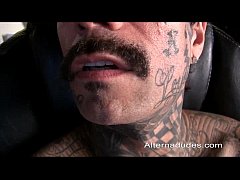  - Tatted Latino skater beats off