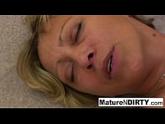  - Confused blonde granny gets some sexual assistance