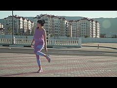  - My new transparent workout outfit. Check out my cameltoe