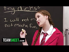  - INNOCENT HIGH - Bad Girls Gracie Gates & Athena Heart Share Teacher’s Cock in Dick Down Detention