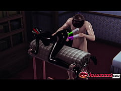  - Latex Girl In Fetish BDSM Costume Rule34 – Anal Toy Insertion, Wet Pussy Licking On Chair & Double Vibrator Squirt With Loud Moanings