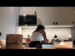  - Perfect Pokies on the Kitchen Cam, Braless Sylvia and her Amazing Nipples