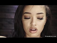  - Slim solo ebony machine fucked