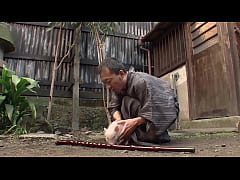  - Japanese babe gets horny and fucks herself with a carrot till the master cums and give her a very huge creampie