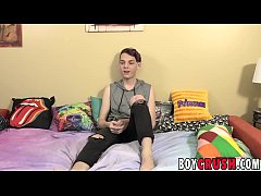  - Horny USA twink plays with his big rod until a proper finish