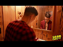  - A Random Dude Comes In The Cabin Starts Looking Around When He Stumbles Upon The Group Sex Upstairs - Sean Cody