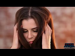  - Sexy brunette models give a full striptease for Playboy