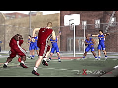  - A hot cheerleader blonde gets fucked hard by a black guys