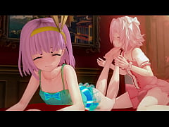  - Kazuradrop And Astolfo Hentai Footjob Sex Fate Grand Order Licking Feet Mmd 3D Clear Blue Clothes