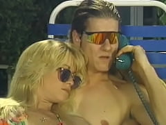  - Blonde sweetie poolside gets her cunt licked and fucked by a stud